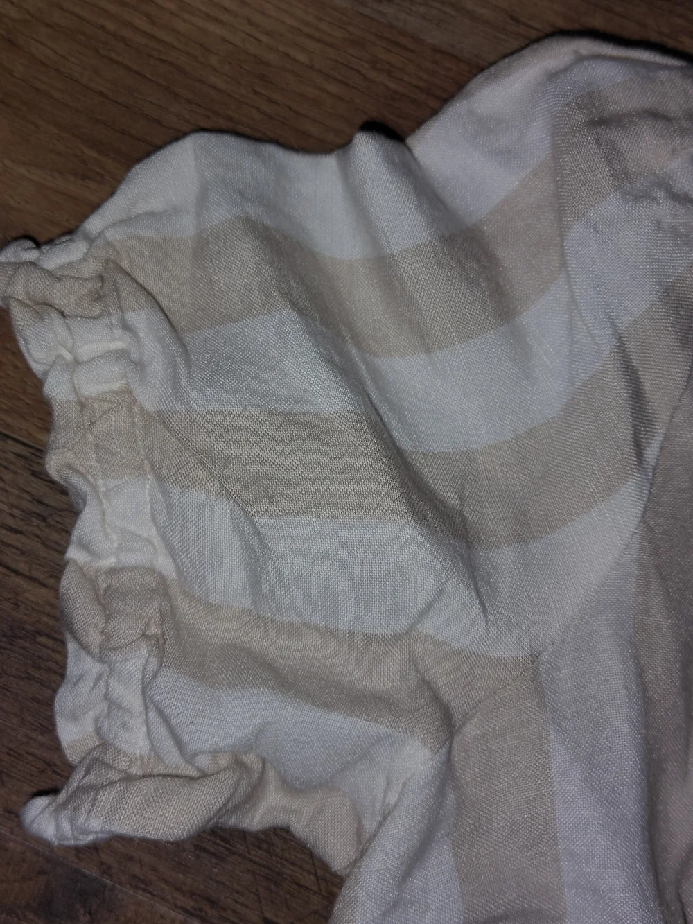 LOFT Cream & White Striped Button-Front Girls' Dress